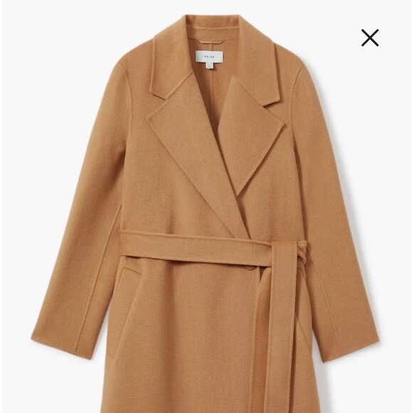 Reiss Emile Belted Wool Blend Coat - Picture 3 of 7